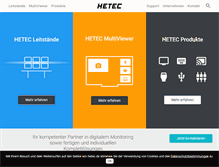 Tablet Screenshot of hetec.de